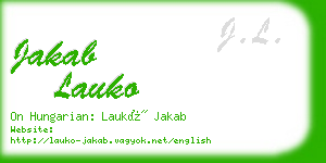 jakab lauko business card